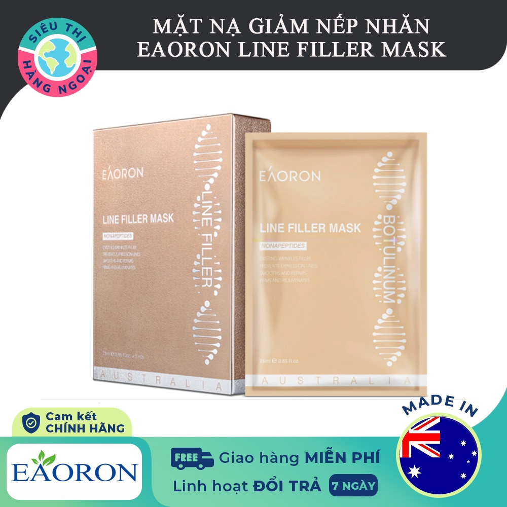 Mặt nạ dưỡng da Eaoron - 5 miếng [Săn chắc cơ mặt;mờ nám, tàn nhang; khóa ẩm] Hàng Úc