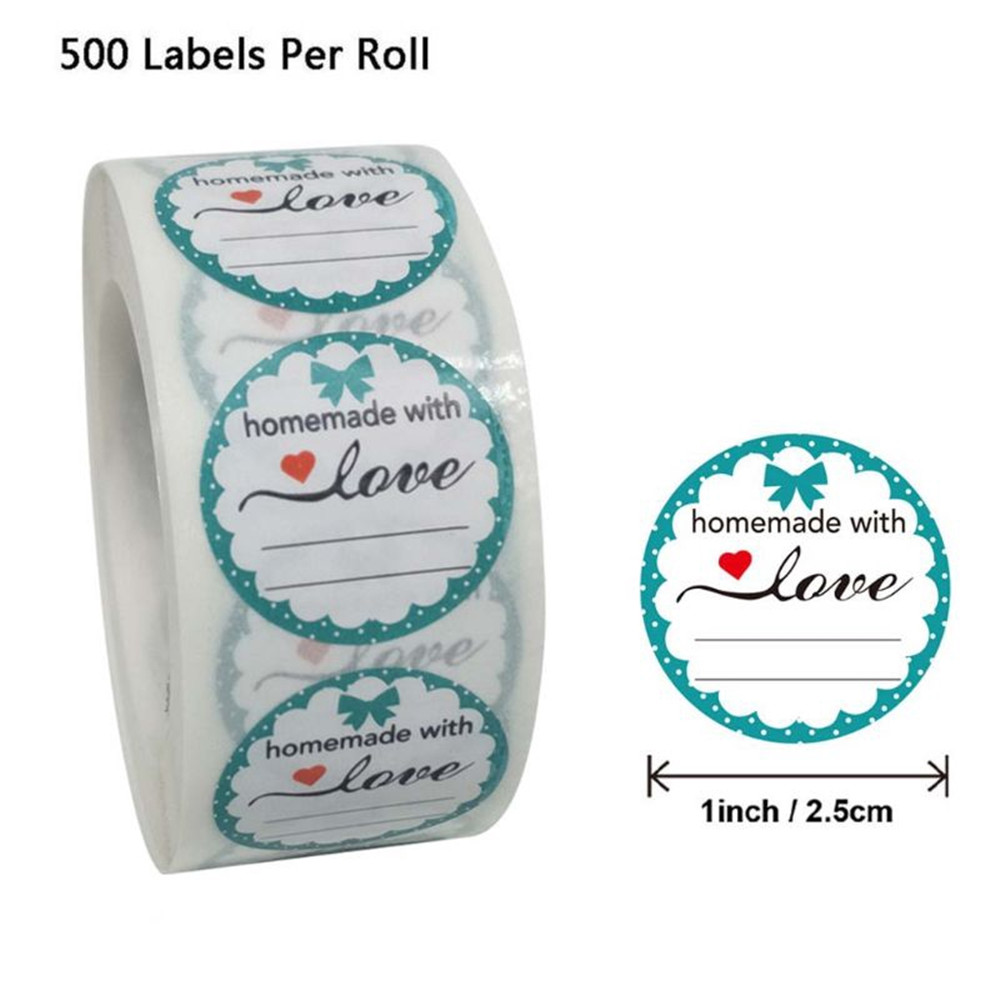 1 Inch Roll Wedding Party Sticker Sticker Heart-Shaped Sticker Handmade Craft
