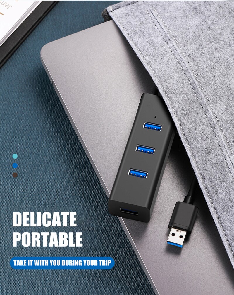 Bộ Chia 4 Cổng Usb 3.0 Tốc Độ Cao 4 Trong 1 Cho Laptop Lenovo Dell Asus