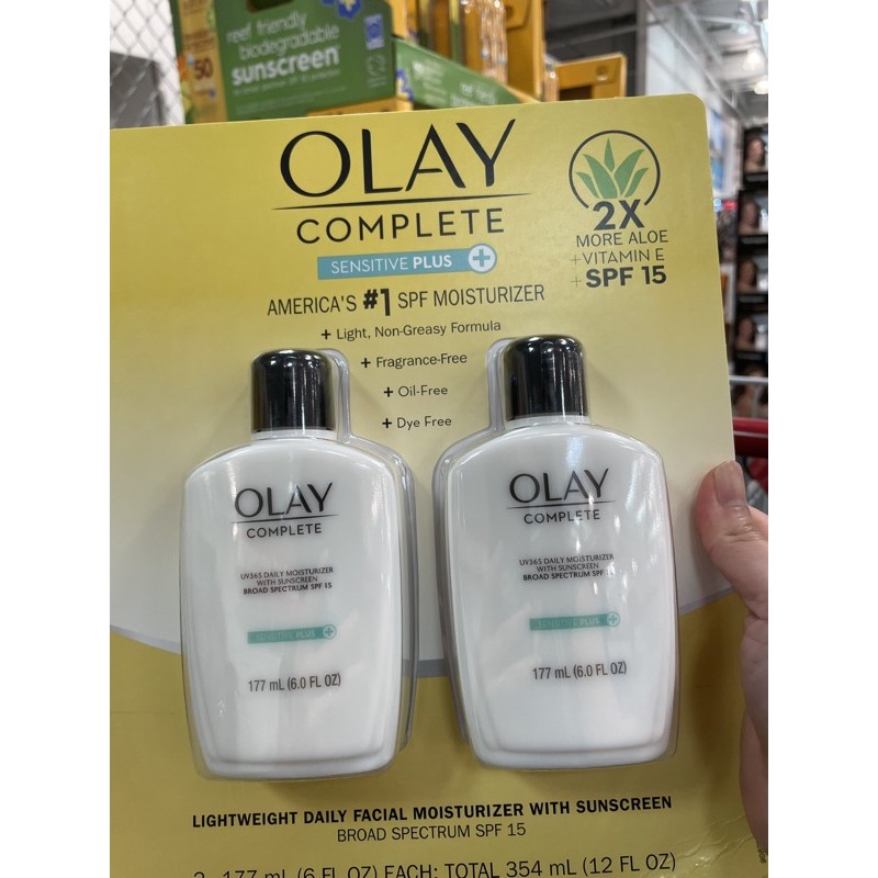 [BILL MỸ] Set Kem dưỡng ẩm chống nắng cho da OLAY Complete Sensitive Plus số một tại Mỹ