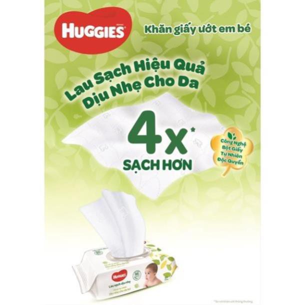 Combo 6 gói Khăn ướt Huggies Không mùi dịu nhẹ cho trẻ sơ sinh 64 miếng/gói X6