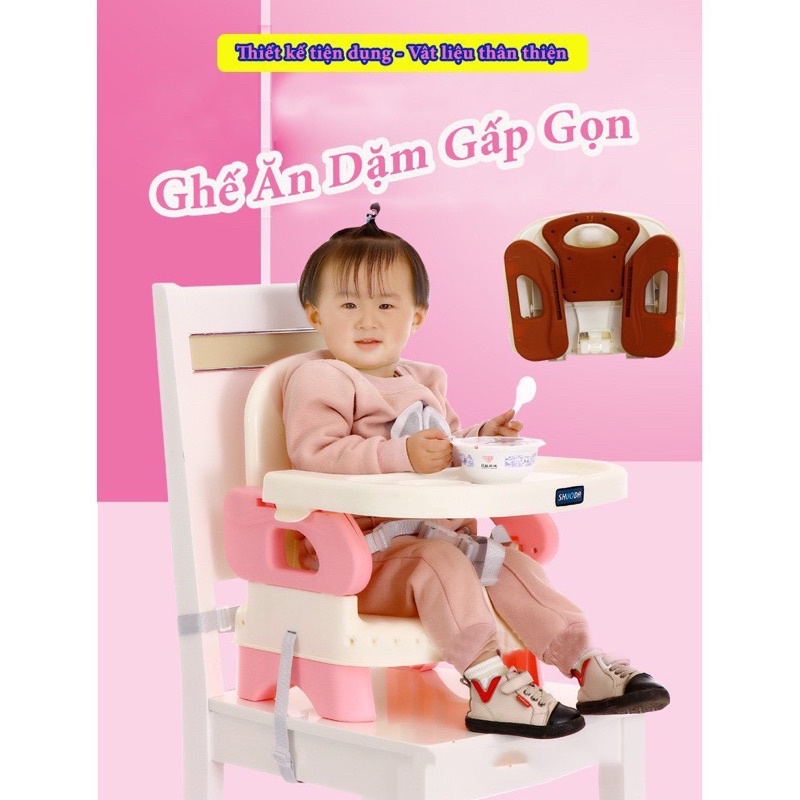 Ghế ăn dặm gấp gọn Shuoda cho bé