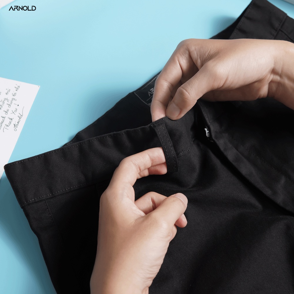 Quần short ngắn kaki nam ARNOLD màu trầm lịch lãm, trẻ trung, chất liệu kaki nhung cao cấp