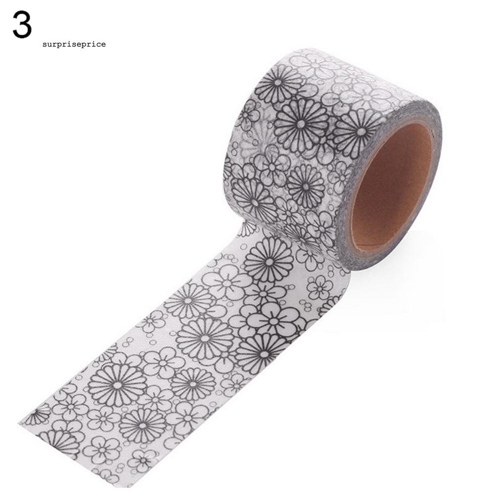 Cuộn giấy in họa tiết hoa có thể tô màu để trang trí bắt mắt