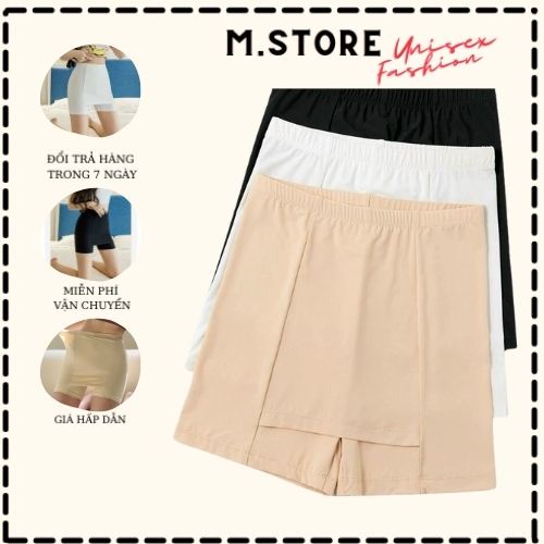 Quần mặc trong váy bảo hộ an toàn chống lộ thông minh thiết kế 2 lớp co dãn 4 chiều chất thun lạnh mát mềm_Mstore
