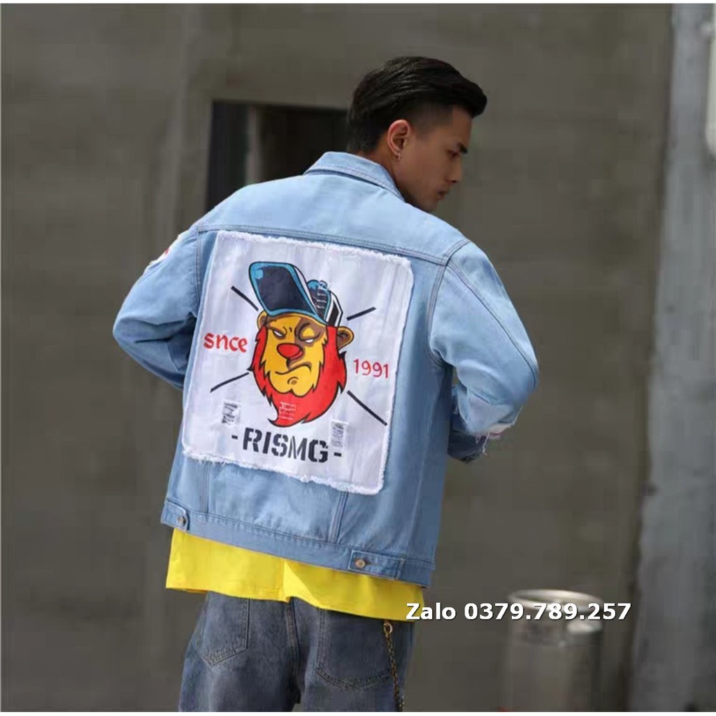 Áo khoác jean nam nữ Unisex Since1991 xanh form rộng cao cấp M-L-XL Chiwawa shop