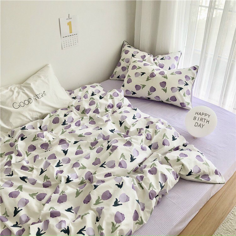 Set chăn ga gối cotton poly nhập khẩu - freeship - chọn mẫu- set 4 món