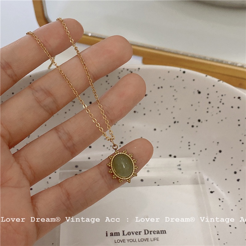 Vòng cổ thép titan mặt hình lục giác màu đen phong cách cổ điển thời trang