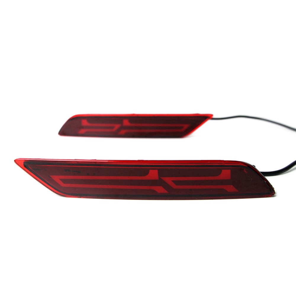 Red LED Reflector Rear Bumper Tail Light For Honda City 2017 2018 2019 Driving Stop Brake Signal Lamp FJ Shape
