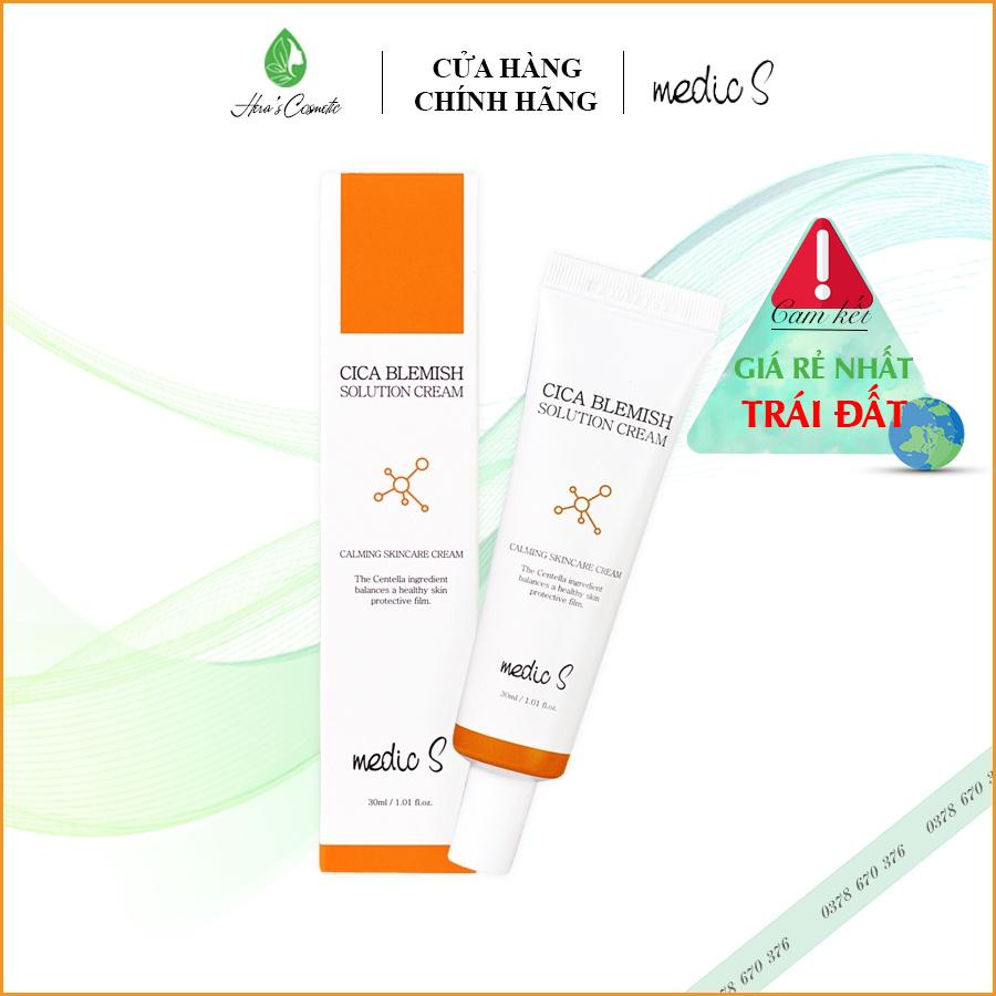 Kem Phục hồi, khóa ẩm, làm dịu da Medic S _ Cica Blemish Solution Cream 30ml