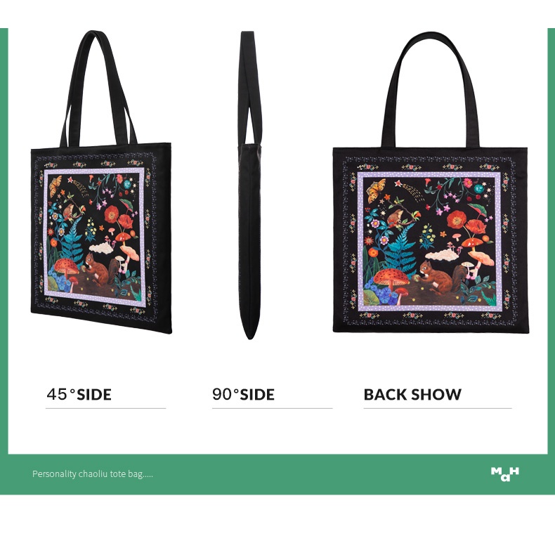 MAH Joy Jungle Túi dành cho nữ học sinh Túi đeo vai lớn Túi xách thời trang thường ngày