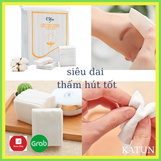 Bông Tẩy Trang Cotton Pads Tinh Dầu Xanh Loại 222 Miếng 3 Lớp Dùng Để Tẩy Trang Sau Khi Trang Điểm