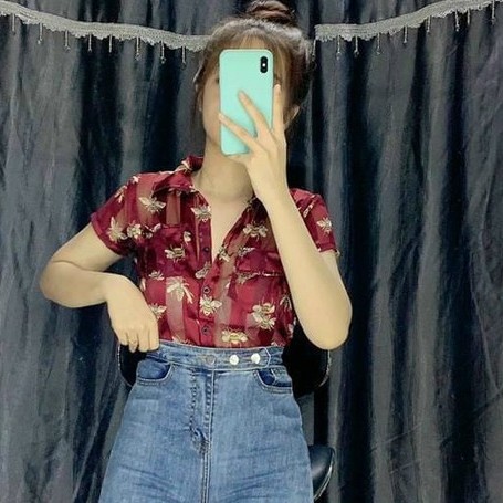 áo sơ mi siêu xinh tay ngắn in hình chú ong xinh xinh sang chảnh
