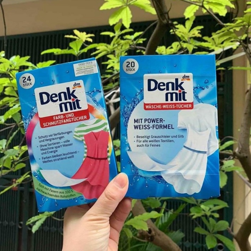 Giấy Hút Màu Quần áo DENKMIT ĐỨC, Chống phai màu quần áo, tránh loang màu