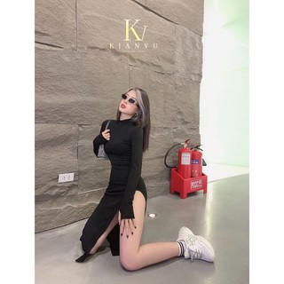 VÁY BODY TAY DÀI XẺ TÀ