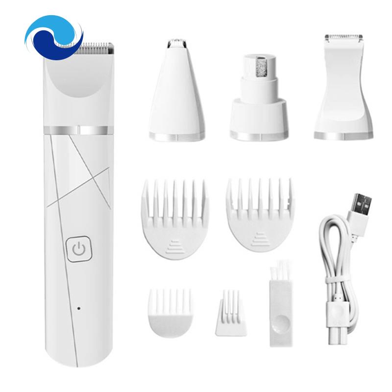 Bộ Tông Đơ Cắt Tỉa Lông 4 Trong 1 Với 4 Lưỡi Dao Cạo Râu Chuyên Nghiệp Dành Cho Chó Mèo