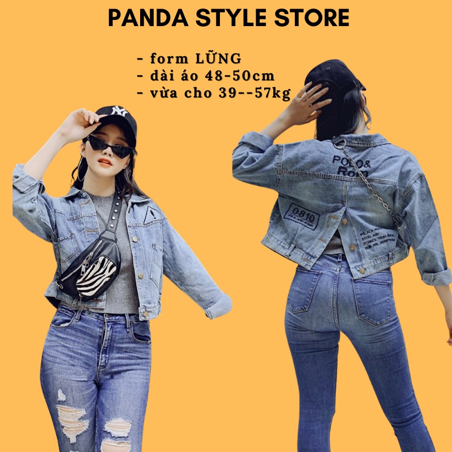 Áo khoác jean nữ takata POLOROM  CAO cấp form 40-58kg Panda.