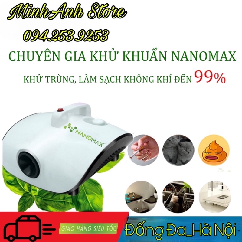 Máy Khử Mùi NANOMAX - Khử Trùng - Khử Khuẩn Công Nghệ Nano - Phun Sương Ô Tô, Trong Gia Đình,Văn phòng.