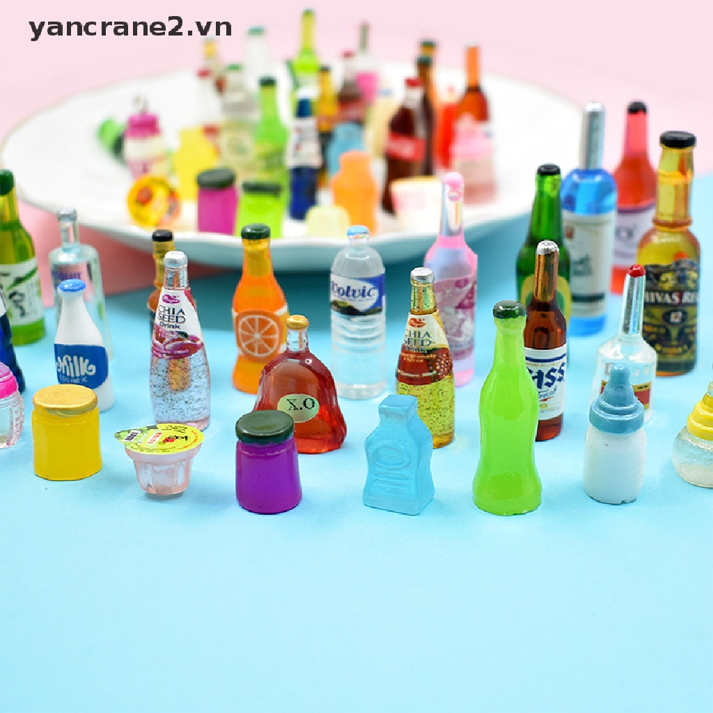 Set 10 / 20 Chai Rượu Coca Cola Mini Trang Trí Nhà Búp Bê