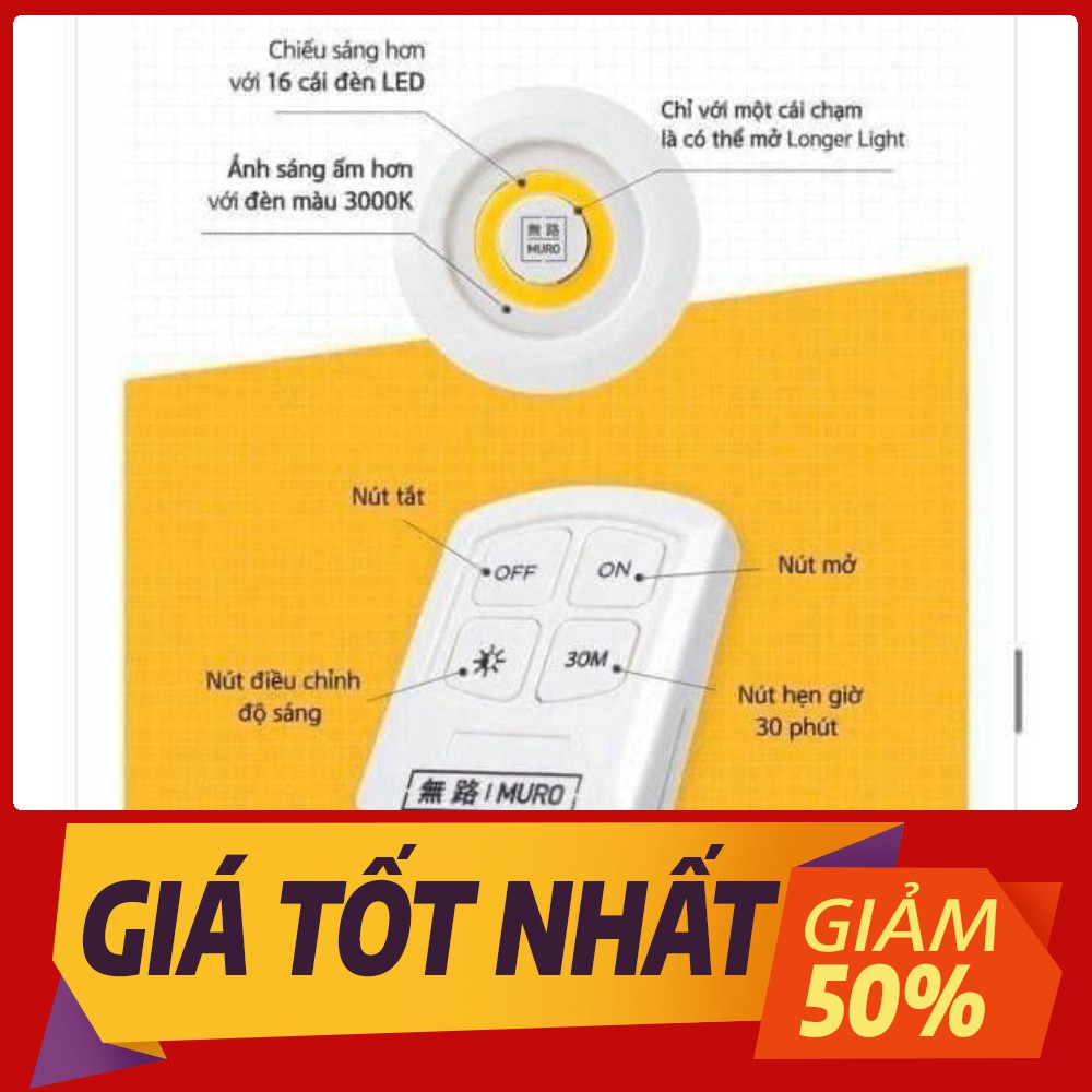 [Sale toàn shop] sét 3 đèn led dán tường  + điều khiển
