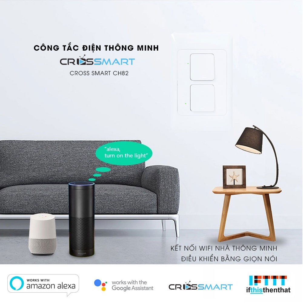 Công tắc thông minh Wifi Tuya - Cross Smart CH82