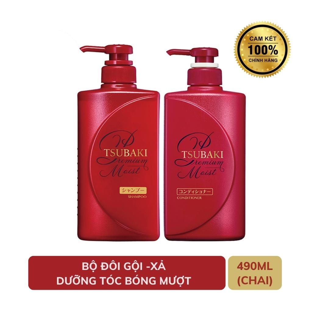 Bộ đôi dầu gội xả Tsubaki Premium 490ml/chai  và Mặt nạ ủ tóc Tsubaki Phục hồi ngăn rụng tóc
