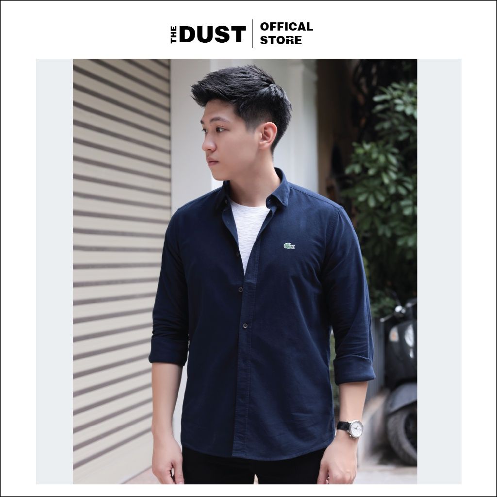 Áo sơ mi nam dài tay trơn cổ bẻ basic LCT, Áo sơ mi nam công sở form slimfit, vải oxford cao cấp