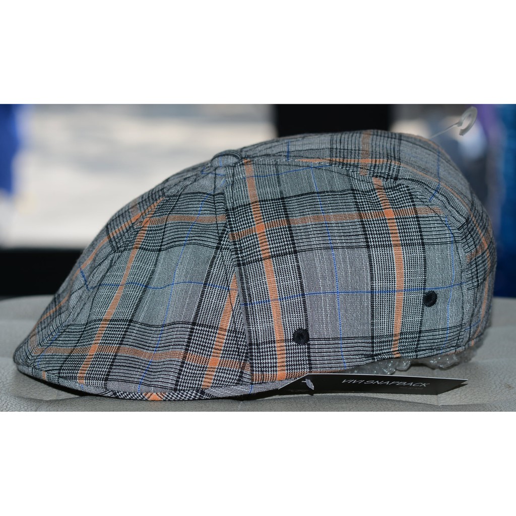 Mũ bê rê chính hãng Kangol Plaid Flexfit 504 Cap,nón bánh tiêu nón xếp nón lính,nón thời trang Pub Cap (Hình thật)