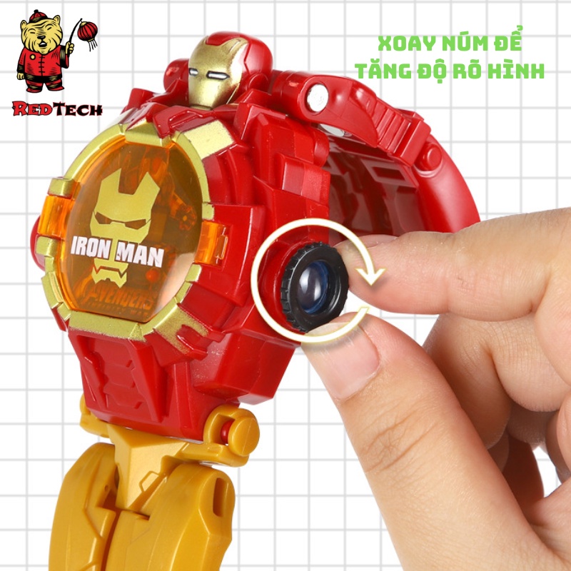Đồng hồ biến hình siêu nhân 3 chế độ - xem giờ, chiếu ảnh, biến hình Redtech.