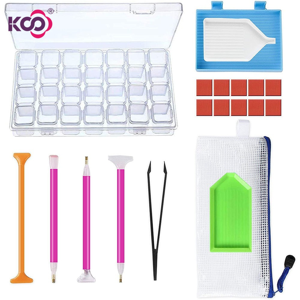 Bộ dụng cụ làm tranh đính đá thủ công tiện lợi DIY