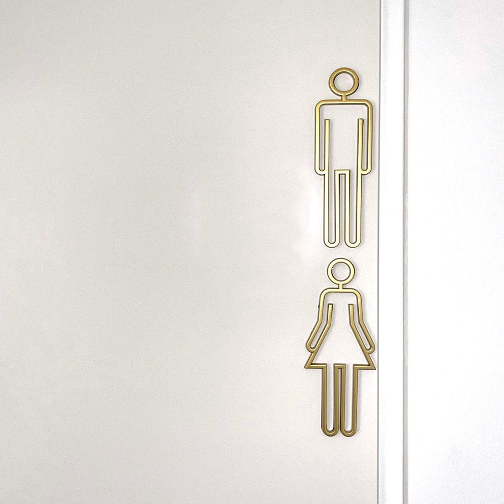 HARRIETT 1 Bảng Kí Hiệu Nhà Vệ Sinh Bằng Acrylic Sáng Tạo