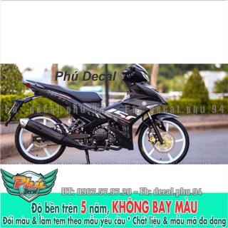 Tem rời exciter 150 y15zr đen nhám -1