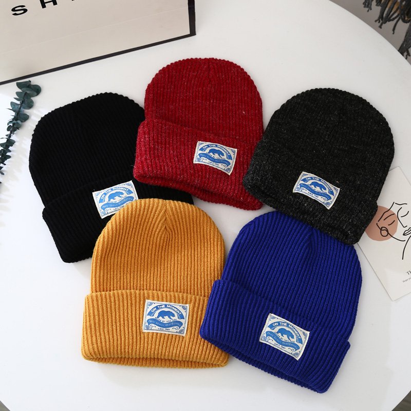 Mũ Len Nam Nữ Tag Vuông Phong Cách Nón Len Beanie Thời Trang Hàn Quốc Nhiều Màu Sắc Vinatge Chất Len Dày Siêu Ấm Áp