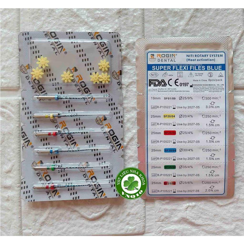 Trâm máy dẻo Niti Rogin - Vỉ 6 cây