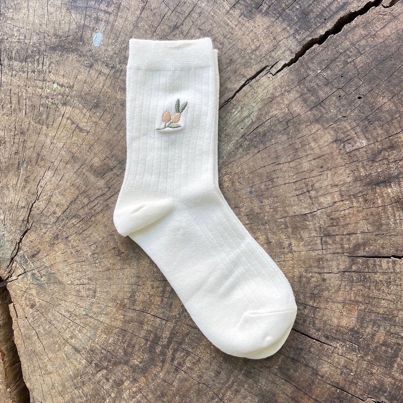 Tất - Vớ hình hoa + gấu thêu