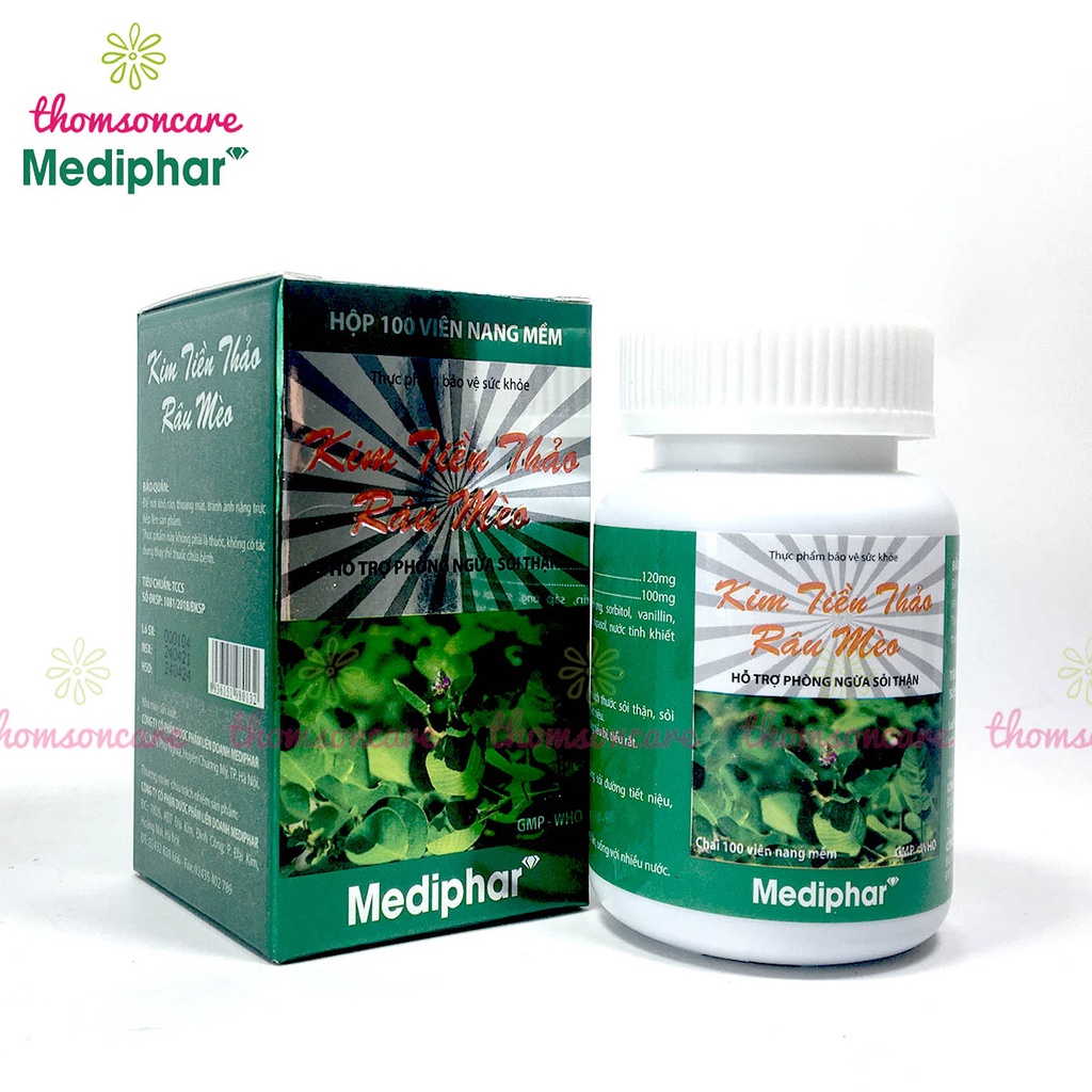 Viên uống Kim tiền thảo lợi tiểu hộp 100 viên, hỗ trợ giảm sỏi thận, xỏi đường tiết niệu