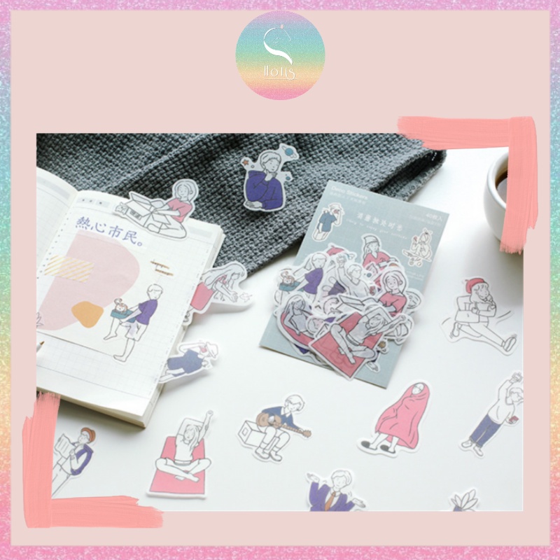 [HOTIS] Sticker hình người - 40 hình dán