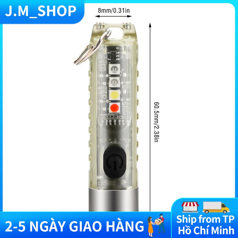 Đèn pin kiêm móc khóa ánh sáng 500 lumen phát hiện chất huỳnh quang màu trắng loại nhỏ kèm móc chìa khóa có chất liệu nh