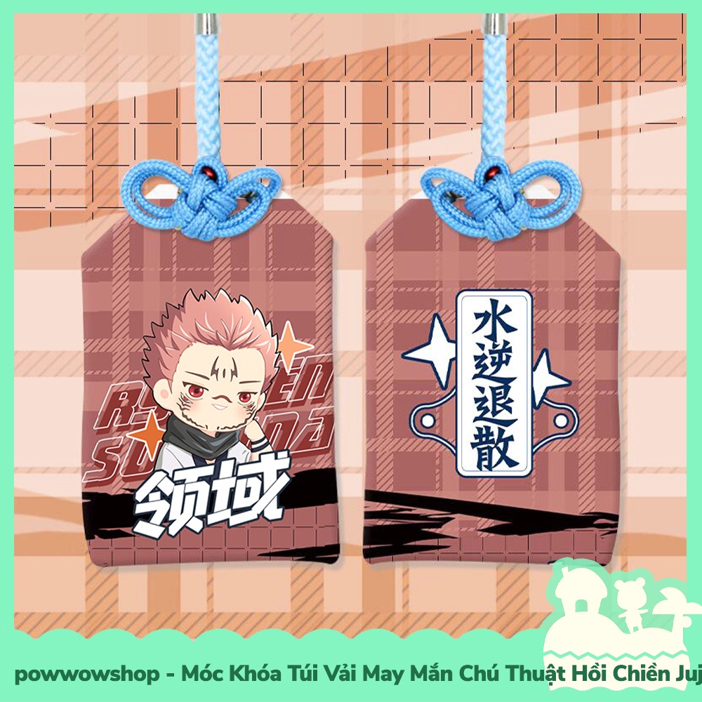 [Sẵn VN - Hỏa Tốc] Móc Khóa Vải May Mắn Phong Cách Anime Manga Jujutsu Kai.sen