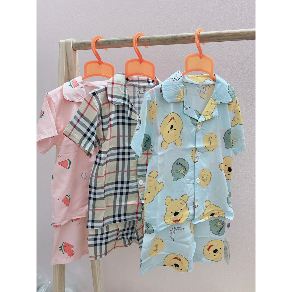 Bộ Pijama Vải Lanh Cho Bé Trai Và Gái Size 100-140(12-27kg)