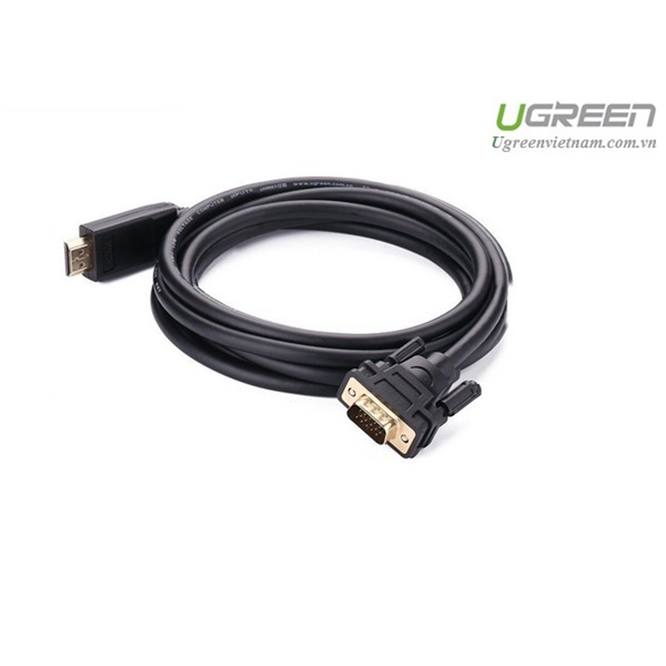 Cáp chuyển HDMI sang VGA dài 1.5m Cao cấp Ugreen 30449 - Hàng Chính Hãng