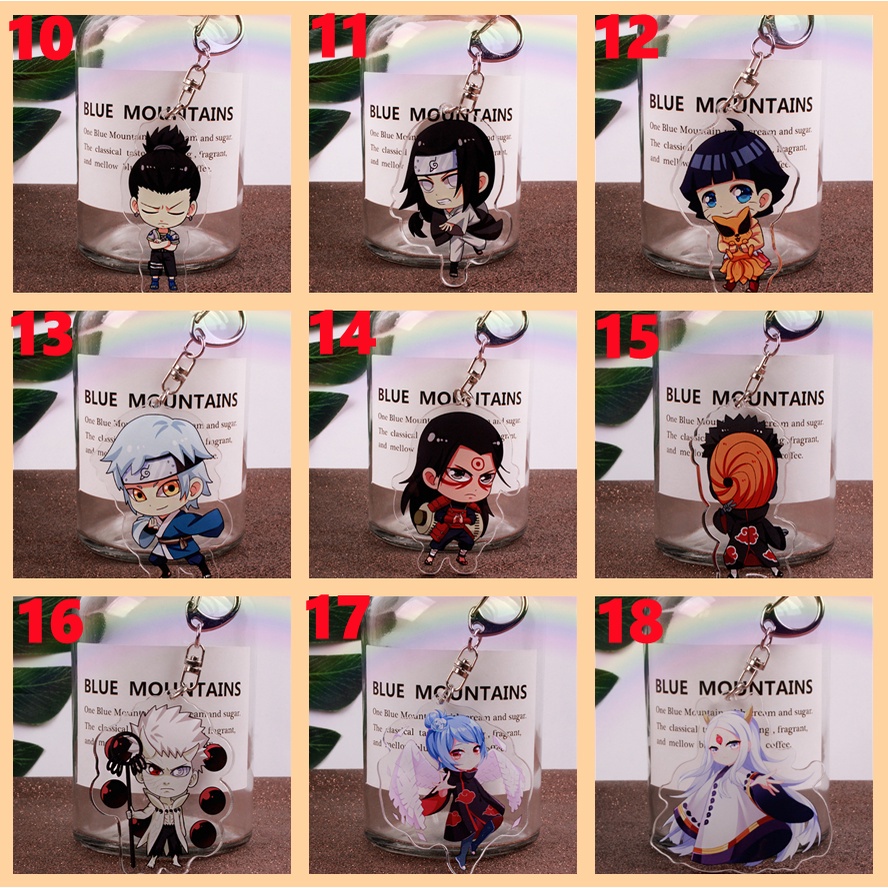 Móc khóa họa tiết nhân vật truyện tranh Naruto Sasuke Itachi Scorpion