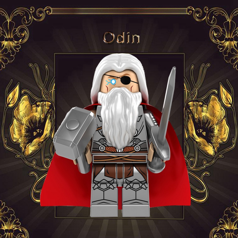 Đồ Chơi Lắp Ráp Mô Hình Nhân Vật Thor Odin Hela Sif Gol DIY