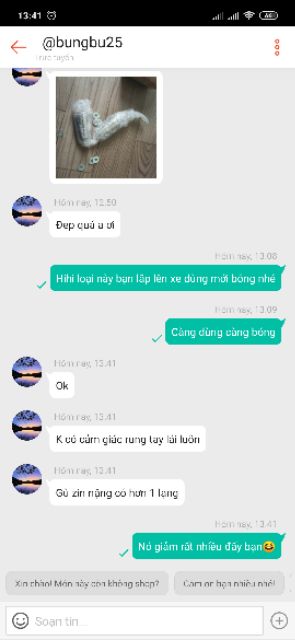 Gù chống rung tay lái xe máy inox 304 nặng 600g 1 cặp