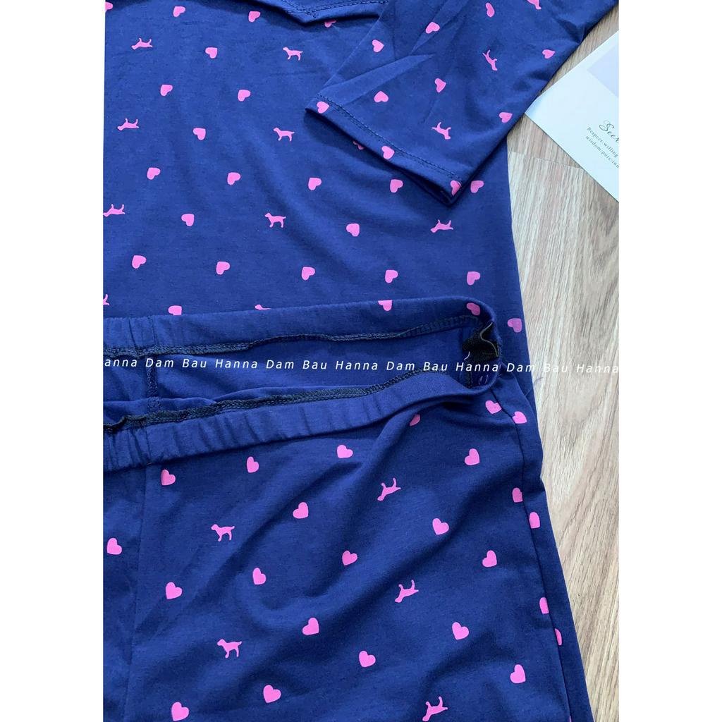 [SIZE 40-65KG] Đồ bộ bầu sau sinh tay dài quần dài cho bé ty vải thun cotton lạnh cao cấp co dãn không xù thoải mái