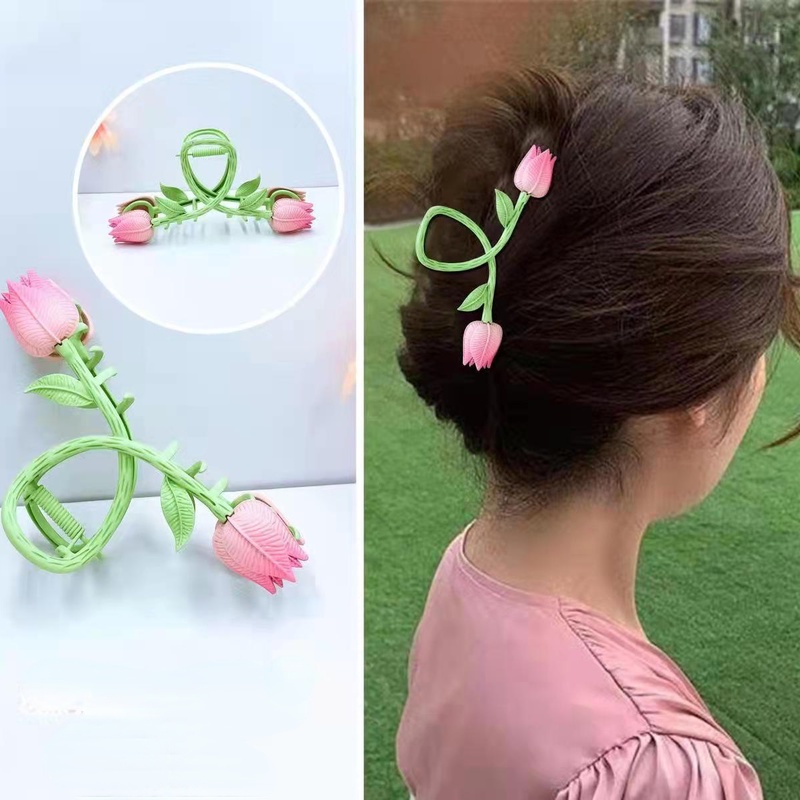 Kẹp Tóc Hình Hoa Tulip Thời Trang Mùa Hè Mới Cho Nữ