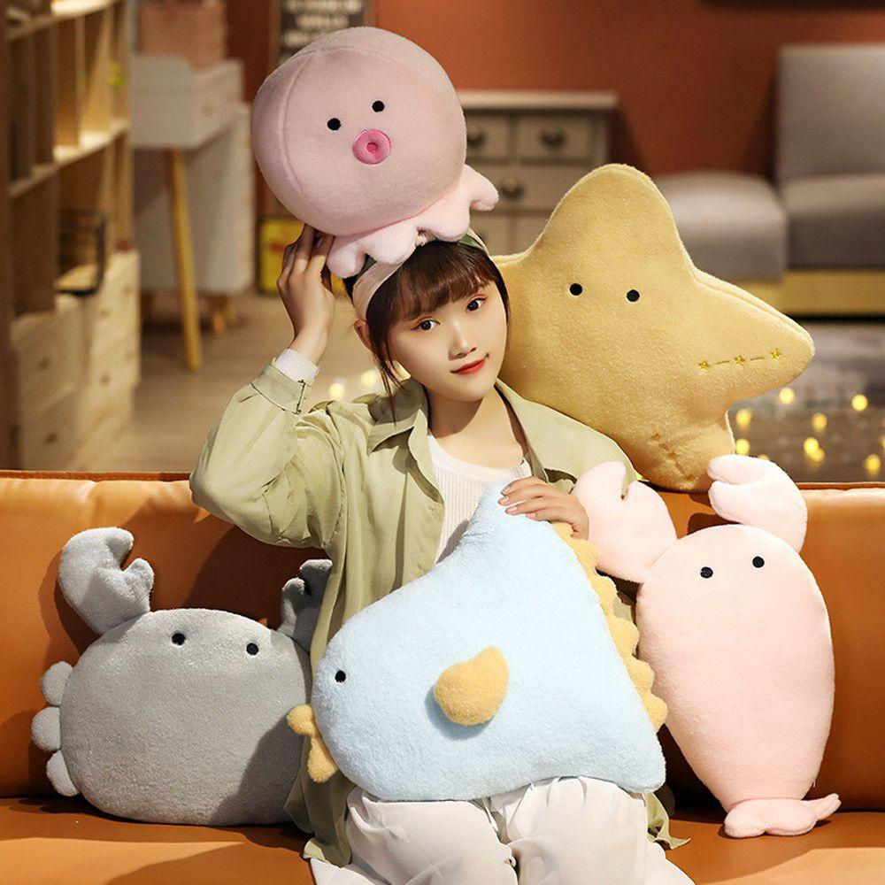 Đồ Chơi Nhồi Bông Hình Cua Biển Hoạt Hình Mềm Mại Dành Cho Trẻ Em