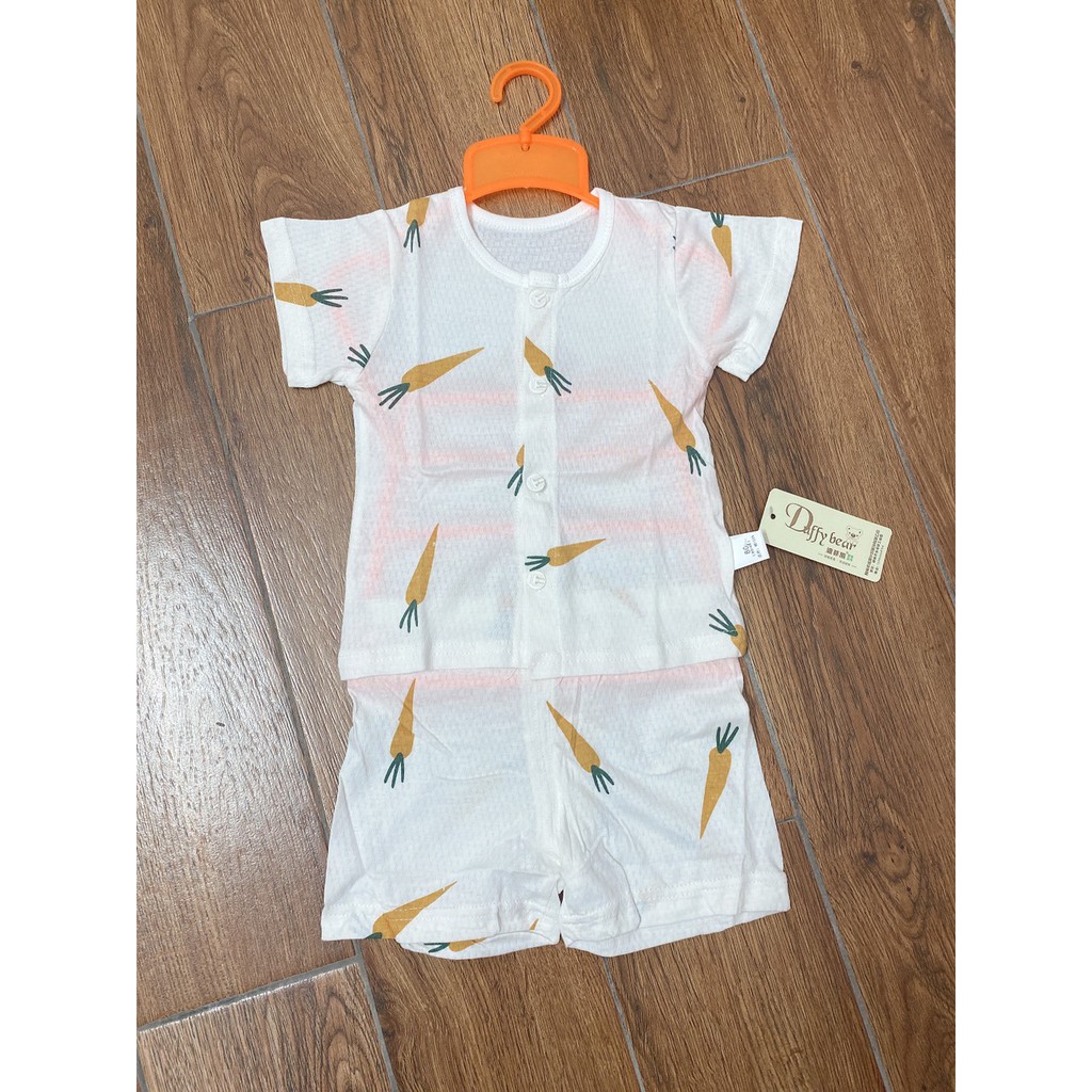 Đồ Bộ Cộc Tay Chất Cotton Thông Hơi Chuẩn Hàng Quảng Châu size 73-110(1-4 TUỔI)