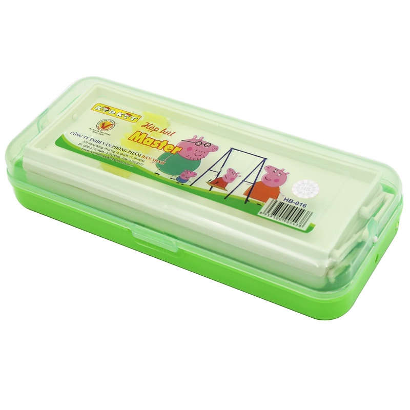 Hộp Bút Nhựa HB-016 Kidkit Master - Màu Xanh Lá (Mẫu Bao Bì Giao Ngẫu Nhiên)