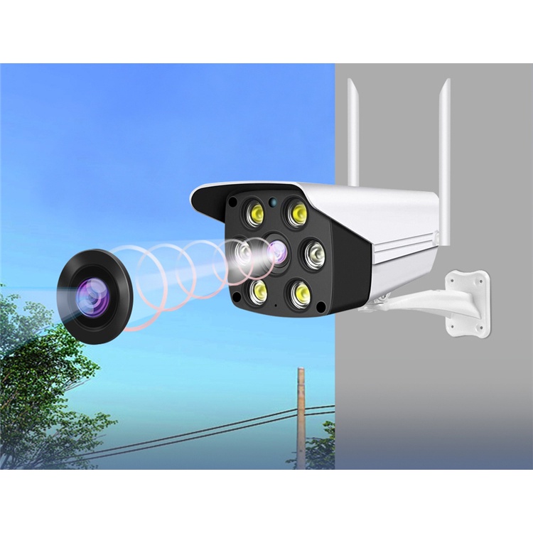 Camera ngoài trời chống nước - Camera an ninh - Camera C6 Chống Trộm Có Độ Phân Giải 1080P/4MP Siêu Nét, Có Đèn LED